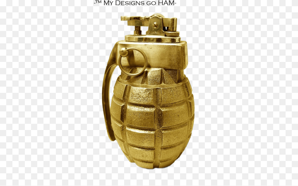 Golden Grenade Psd Official Psds Gold Grenade, Ammunition, Weapon Free Png