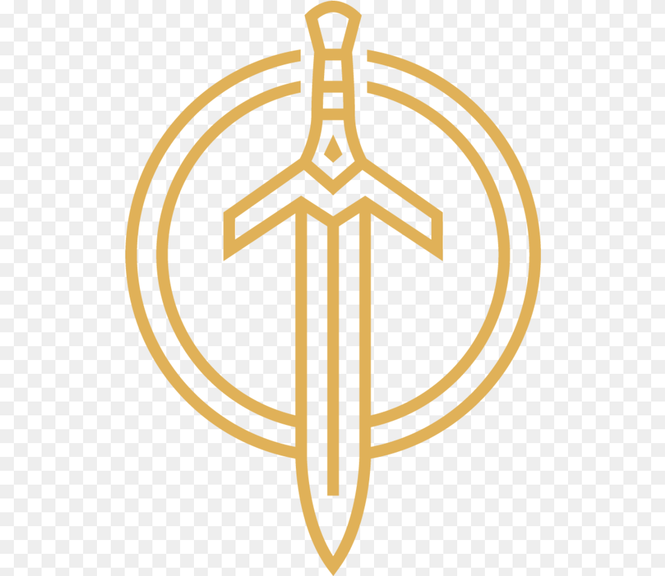 Golden Guardians Liquipedia Smash Wiki Golden Guardians Logo, Sword, Weapon, Cross, Symbol Free Transparent Png