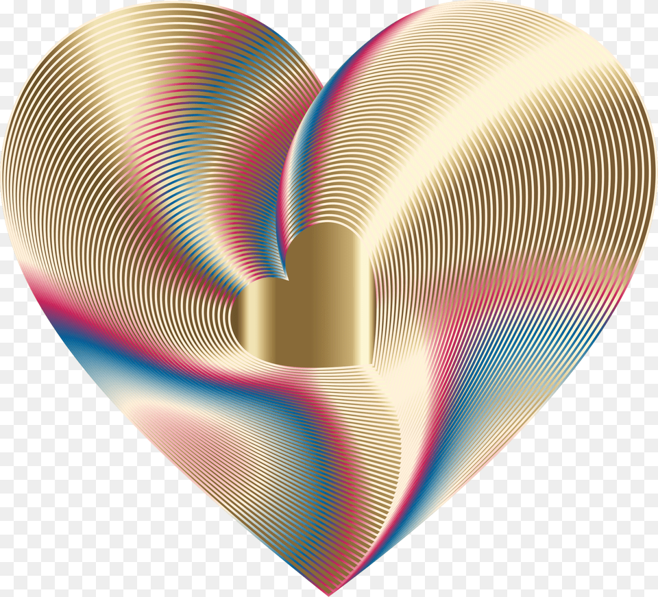 Golden Heart Of The Rainbow 9 Clip Arts Gold Rainbow Heart, Accessories Free Transparent Png