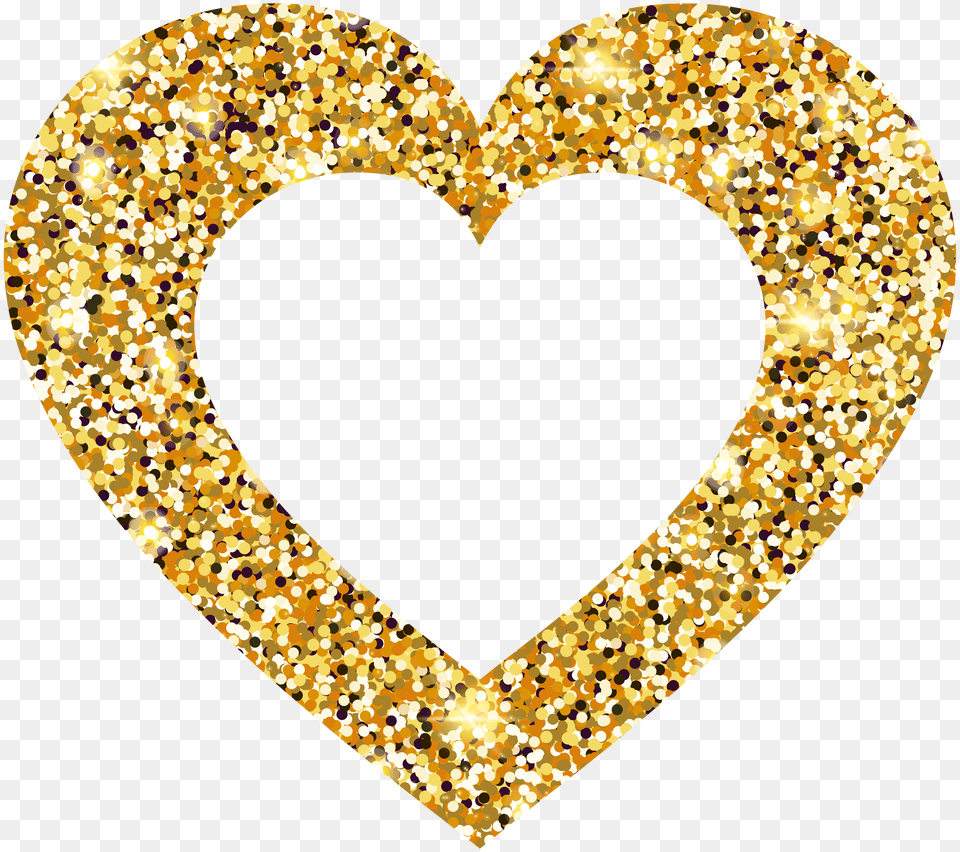 Golden Heart Transparent Clip Png