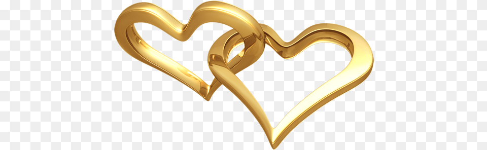 Golden Hearts 1 Image Wedding Ring Clip Art, Gold, Appliance, Blow Dryer, Device Free Png Download