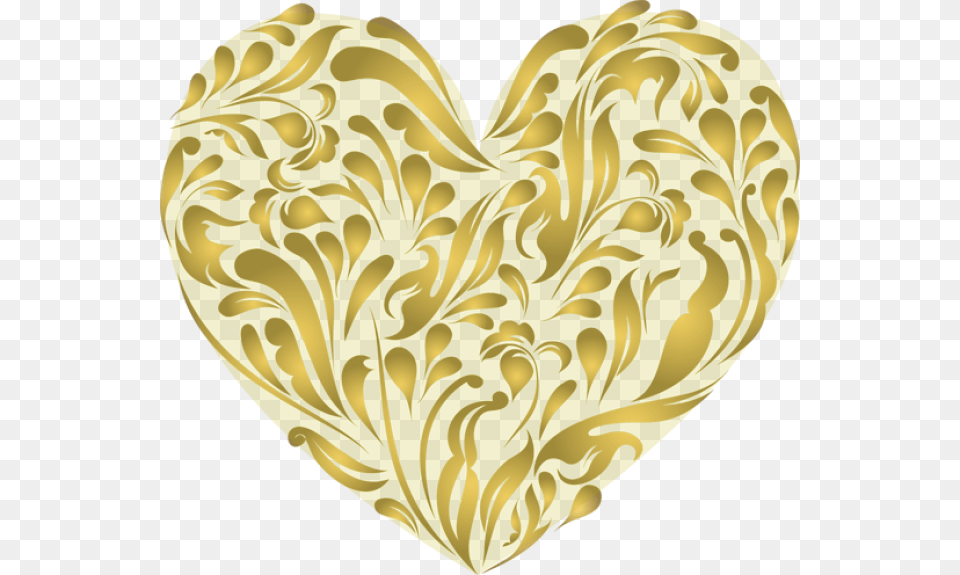 Golden Hearts Clipart Gold Heart Clip Art, Floral Design, Graphics, Pattern Free Png