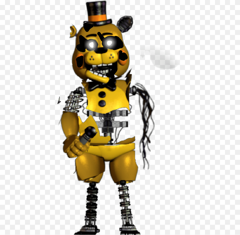 Golden Ignited Toy Freddy Illustration, Person, Robot Free Transparent Png