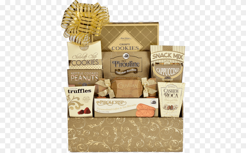 Golden Impression Gift Basket Gift Basket, Food, Sweets Free Png Download
