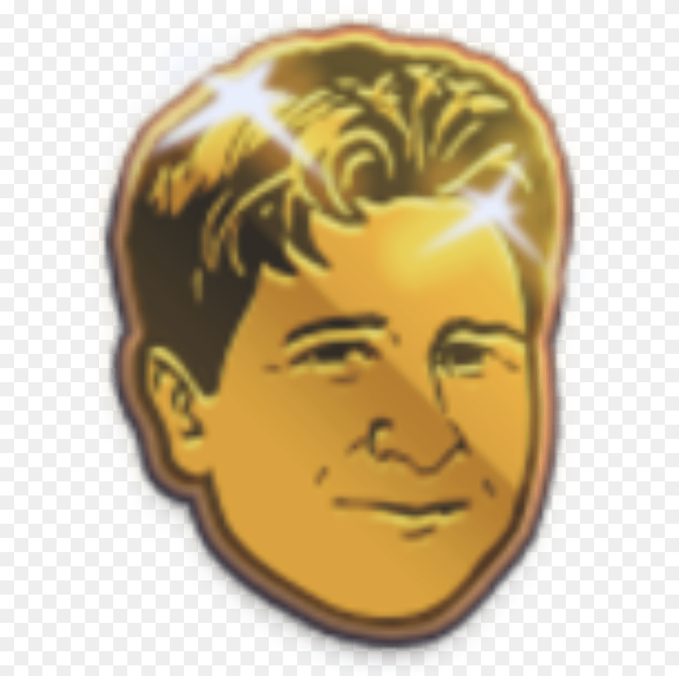 Golden Kappa Emote, Person, Face, Head, Gold Free Png
