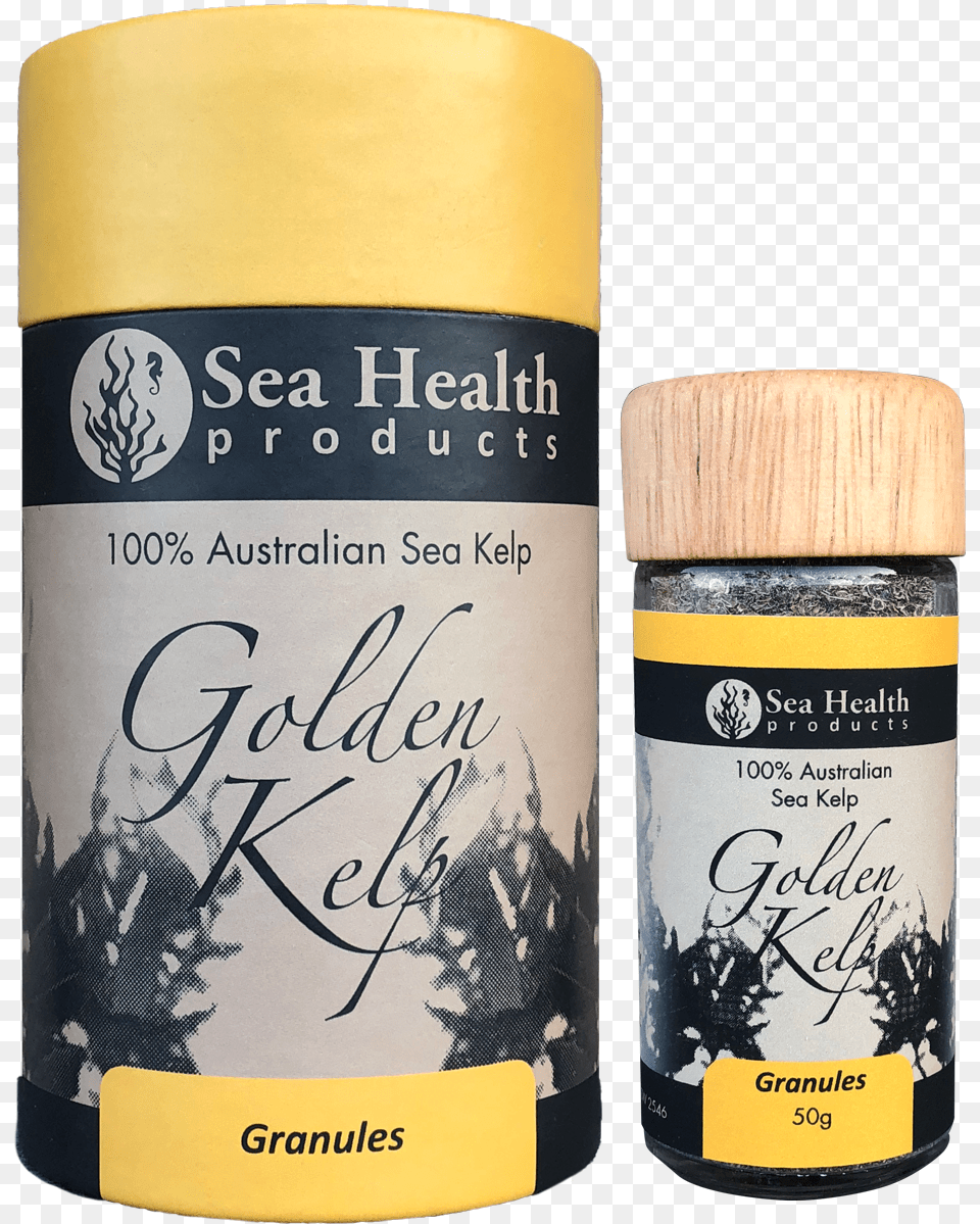 Golden Kelp Flakes Superfood Cylinder, Bottle, Cosmetics, Can, Tin Png