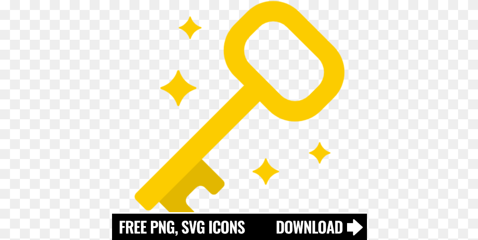 Golden Key Icon Symbol Download In Svg Format Youtube Icon Aesthetic, Animal, Kangaroo, Mammal Png Image