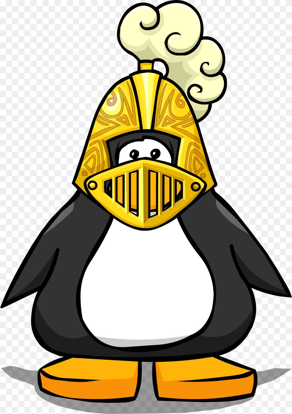 Golden Knight S Helmet Pc Club Penguin With Headphones, Person, Animal, Bird Png