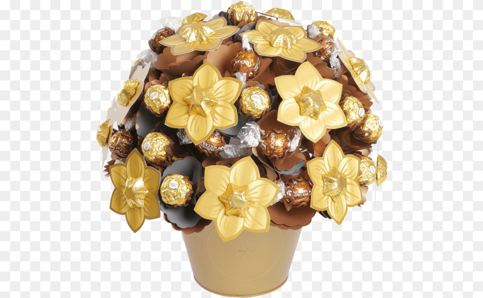 Golden Large Chocolate Bouquet Chocolate, Flower Arrangement, Plant, Flower Bouquet, Flower Free Transparent Png