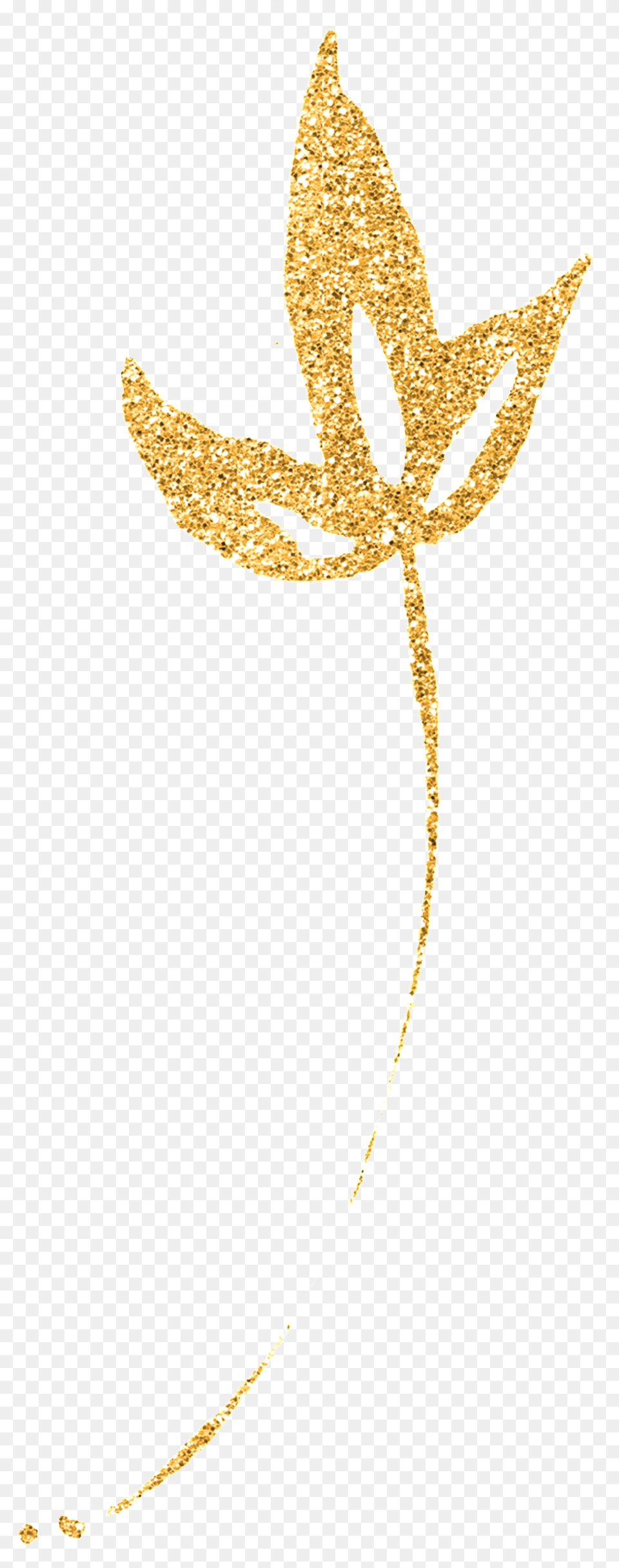 Golden Leaf Cartoon Transparent Vector, Plant Png Image