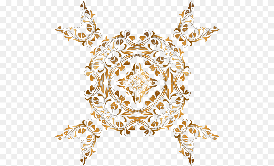 Golden Leafy Decor Decoracin Dorada En, Art, Floral Design, Graphics, Pattern Free Transparent Png