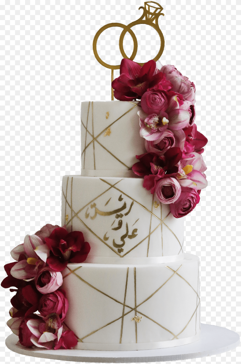 Golden Line 3 Layer Cake Wedding Cake, Food, Dessert, Wedding Cake, Cream Free Transparent Png