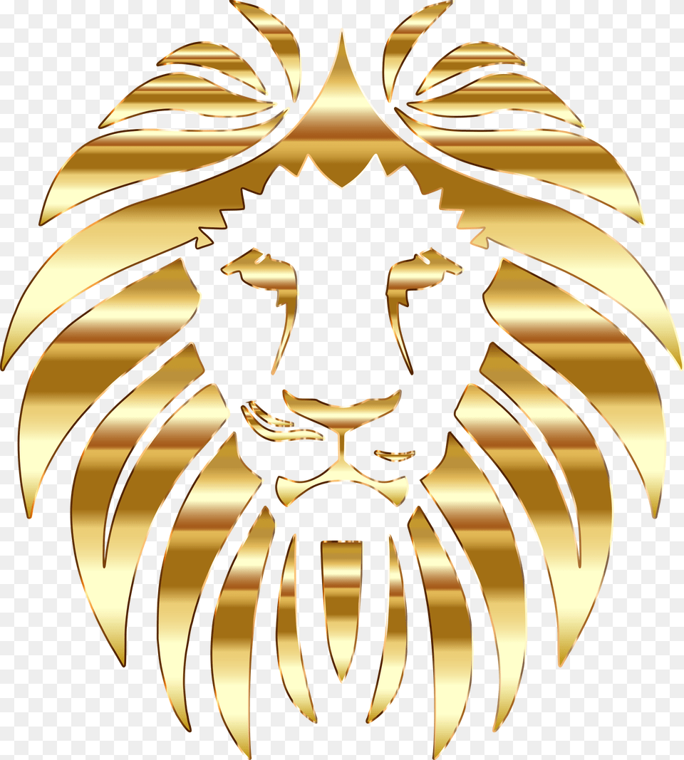 Golden Lion No Background, Chandelier, Emblem, Lamp, Symbol Png Image