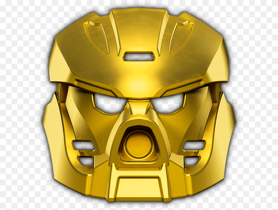 Golden Mask Of Fire Lego Bionicle Tahu Mask, Gold, Treasure, Helmet, Animal Free Png