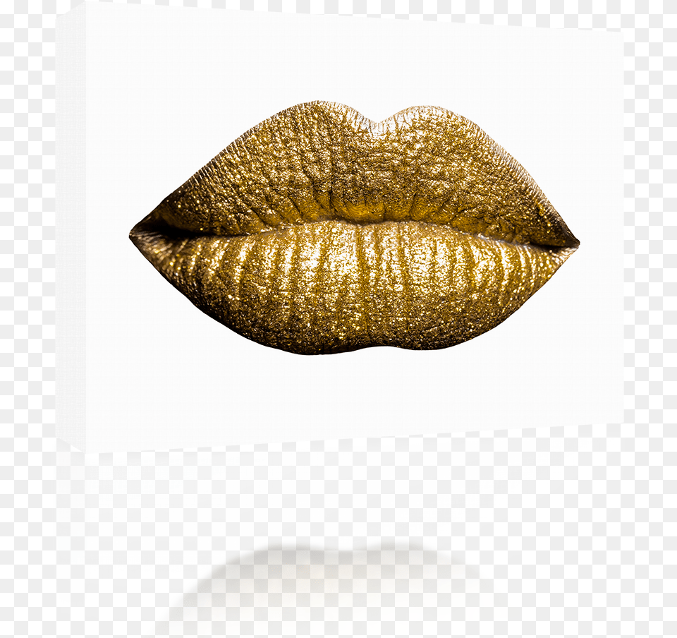Golden Metallic Lips Macro Photography, Body Part, Person, Mouth, Animal Free Png