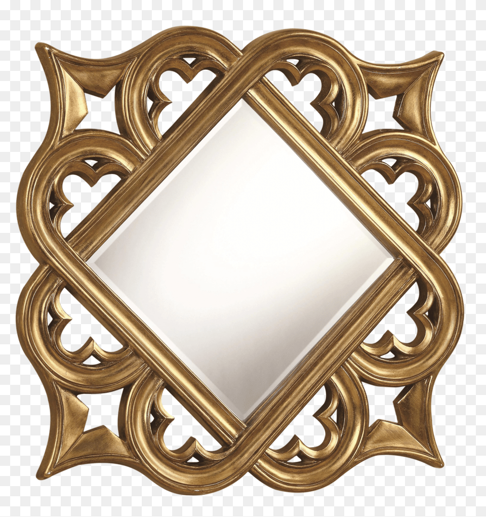 Golden Mirror Frame Image, Bronze, Photography, Gold Png