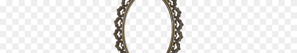 Golden Mirror Frame Image With Background, Oval, Photography Free Transparent Png