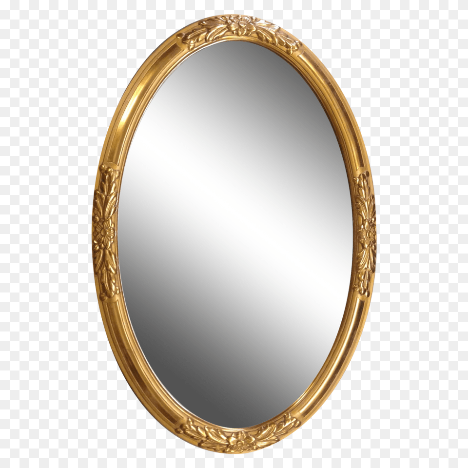 Golden Mirror Frame Images Vector Clipart, Photography, Oval, Gold, Accessories Png Image