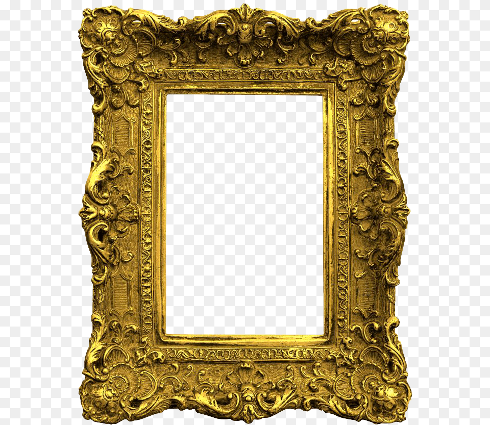 Golden Mirror Frame Pic Old Gold Picture Frames, Photography Png Image