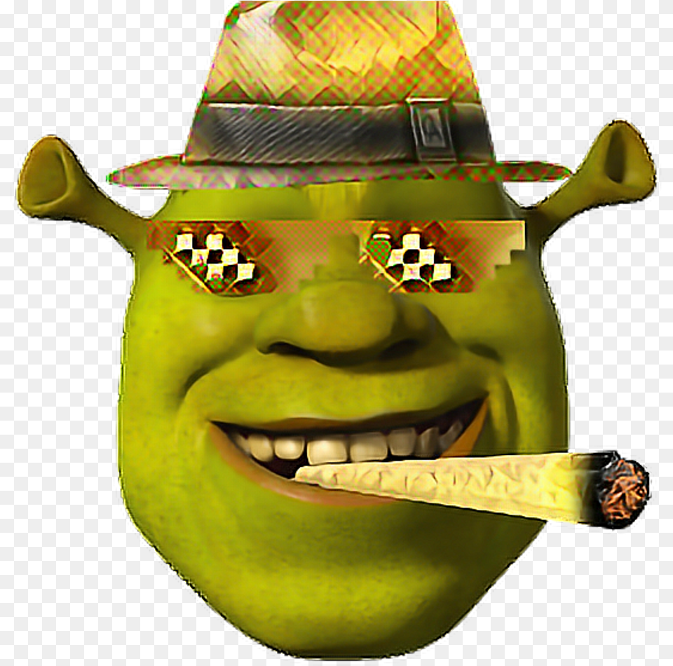 Golden Mlg Shrek Face Bling Shrek Dank Meme Funny Wow Dank Memes Transparent Background, Clothing, Hat, Baby, Person Free Png