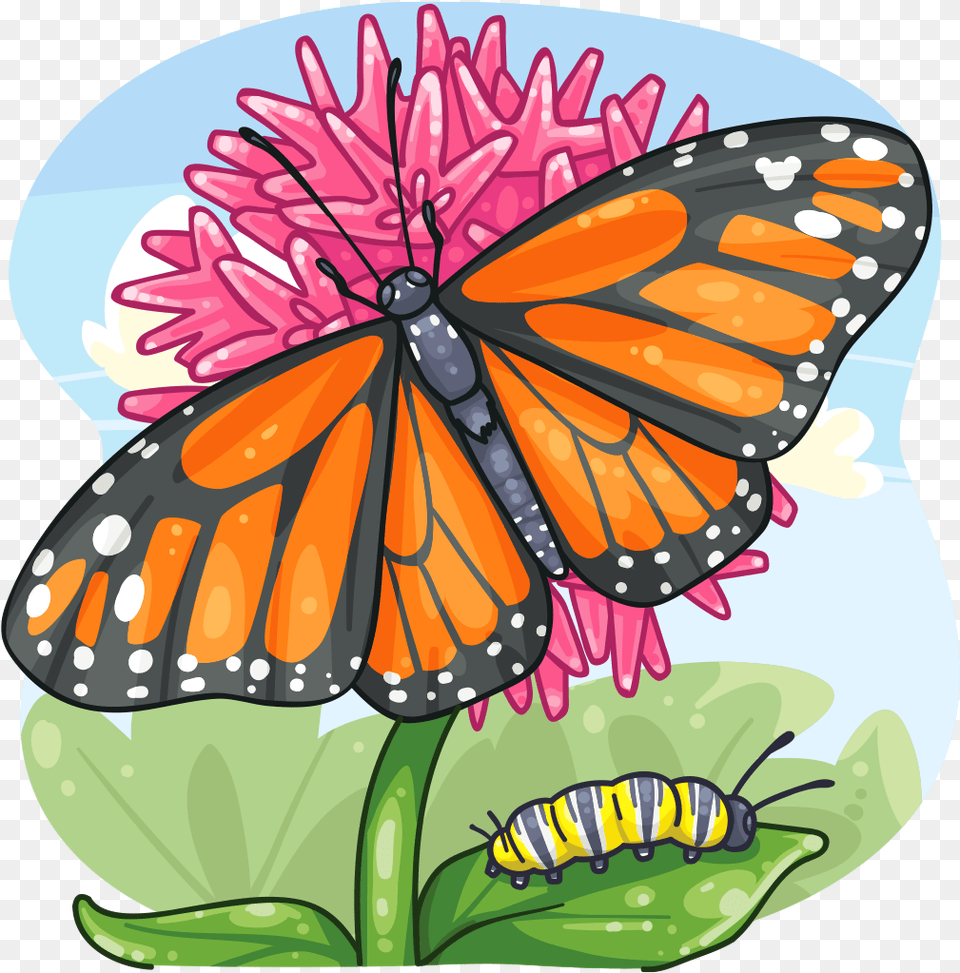 Golden Monarch Butterfly, Animal, Insect, Invertebrate, Dynamite Png