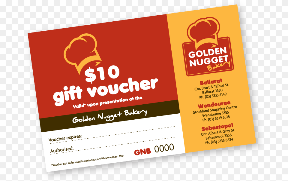 Golden Nugget Bakery, Advertisement, Poster, Text, Business Card Png