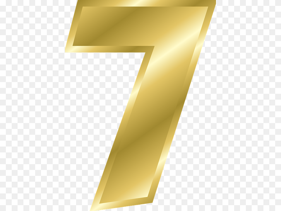 Golden Number 7 Golden Number 7 Background, Symbol, Text, Gold Free Transparent Png