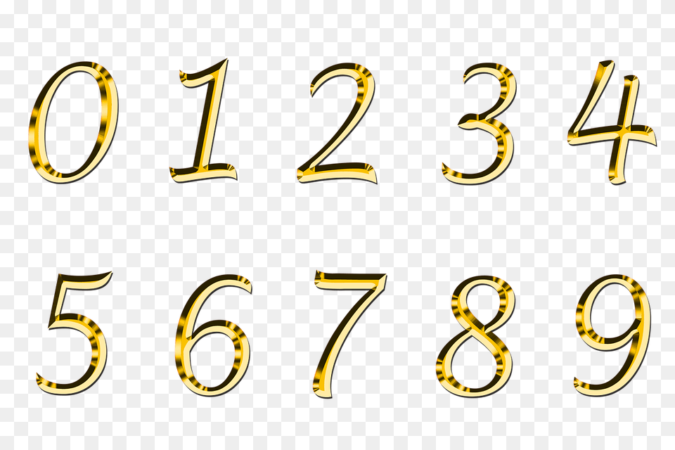 Golden Number Serie, Symbol, Text Free Png Download