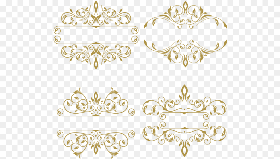 Golden Ornaments, Art, Floral Design, Graphics, Pattern Free Png Download
