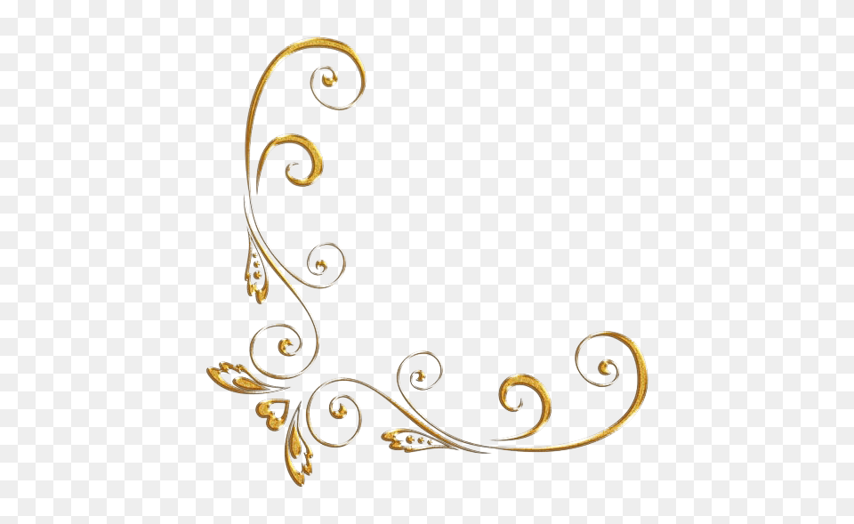 Golden Ornaments Gold Swirl Border, Art, Floral Design, Graphics, Pattern Free Png Download