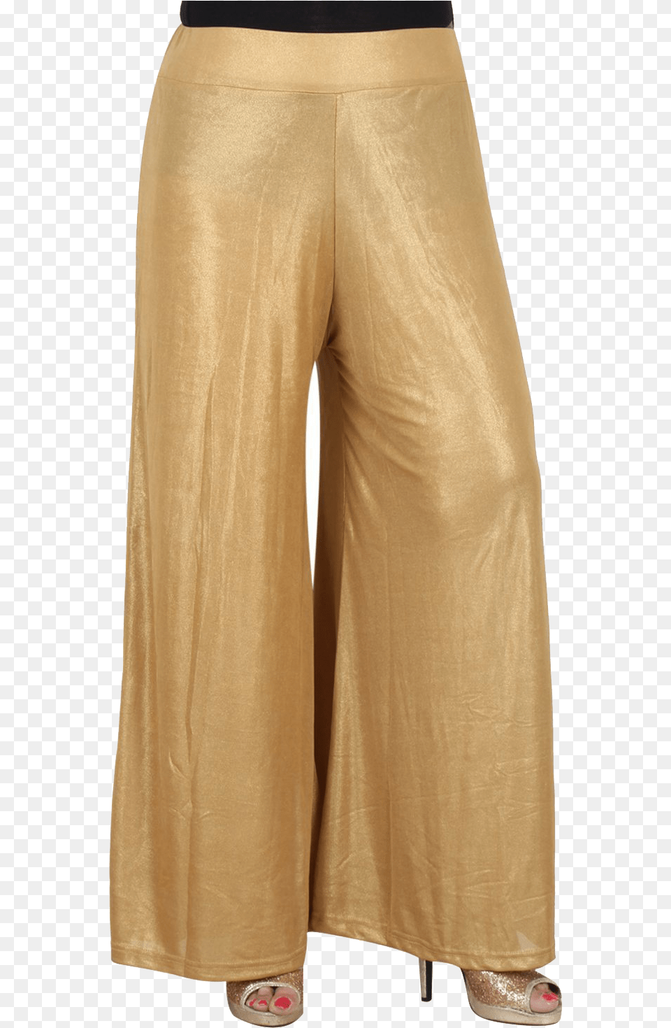 Golden Palazzo Shimmer Palazzo, Clothing, Home Decor, Linen, Pants Free Png Download