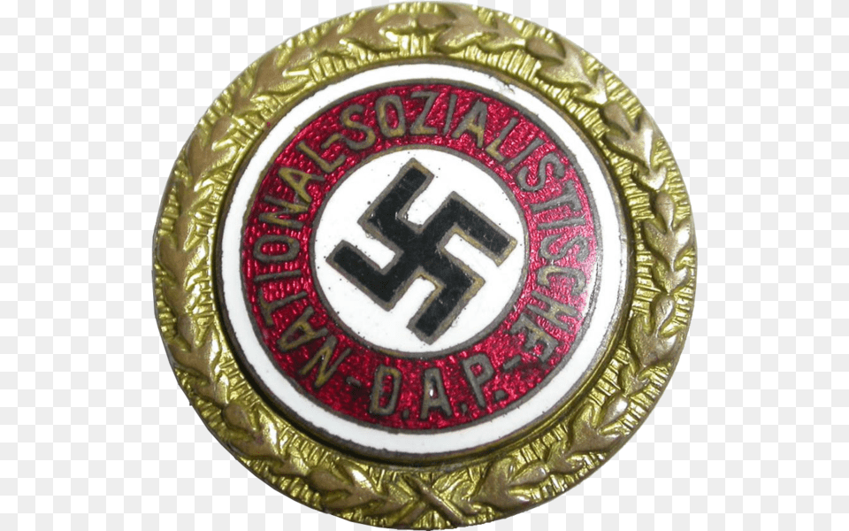 Golden Party Badge Hindu Swastika, Logo, Symbol, Wristwatch Png