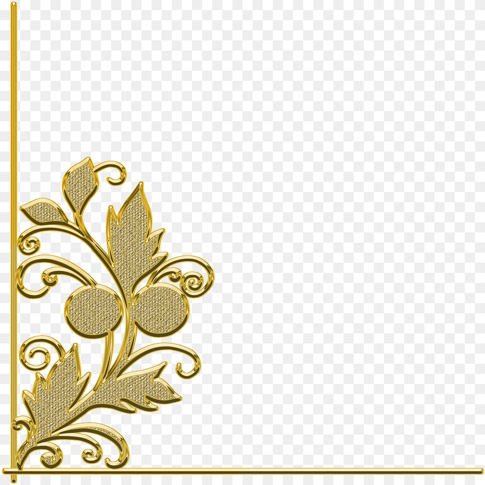 Golden Pattern Decor Transparent Background Gold Flower, Art, Floral Design, Graphics, Bronze Free Png
