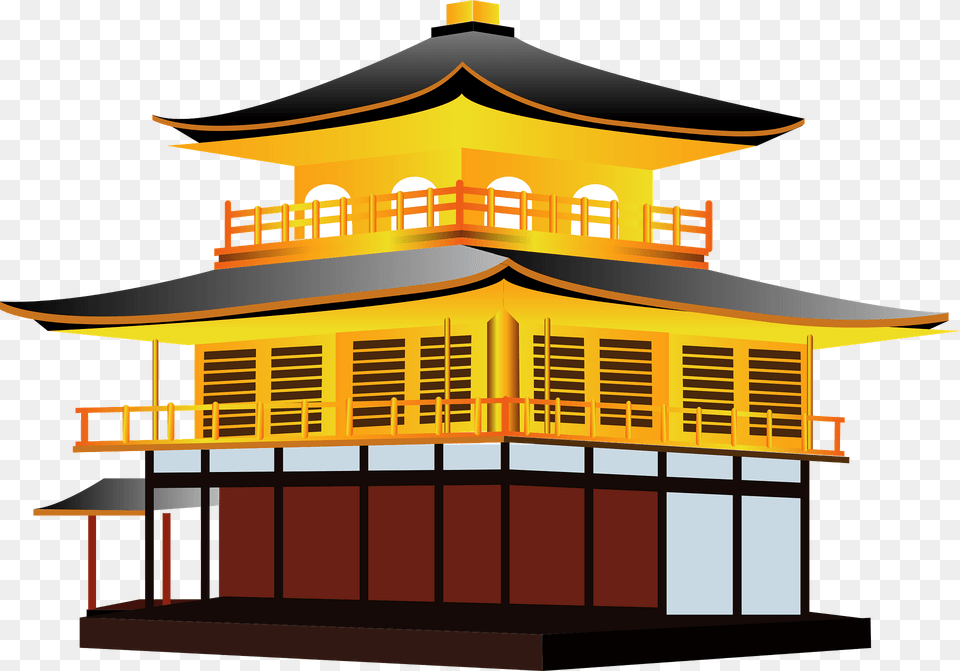 Golden Pavilion Temple Clipart, Architecture, Building, Pagoda, Prayer Free Png Download