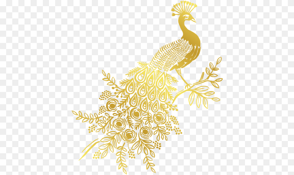 Golden Peacock Logo Stationery, Animal, Bird, Art Free Png Download