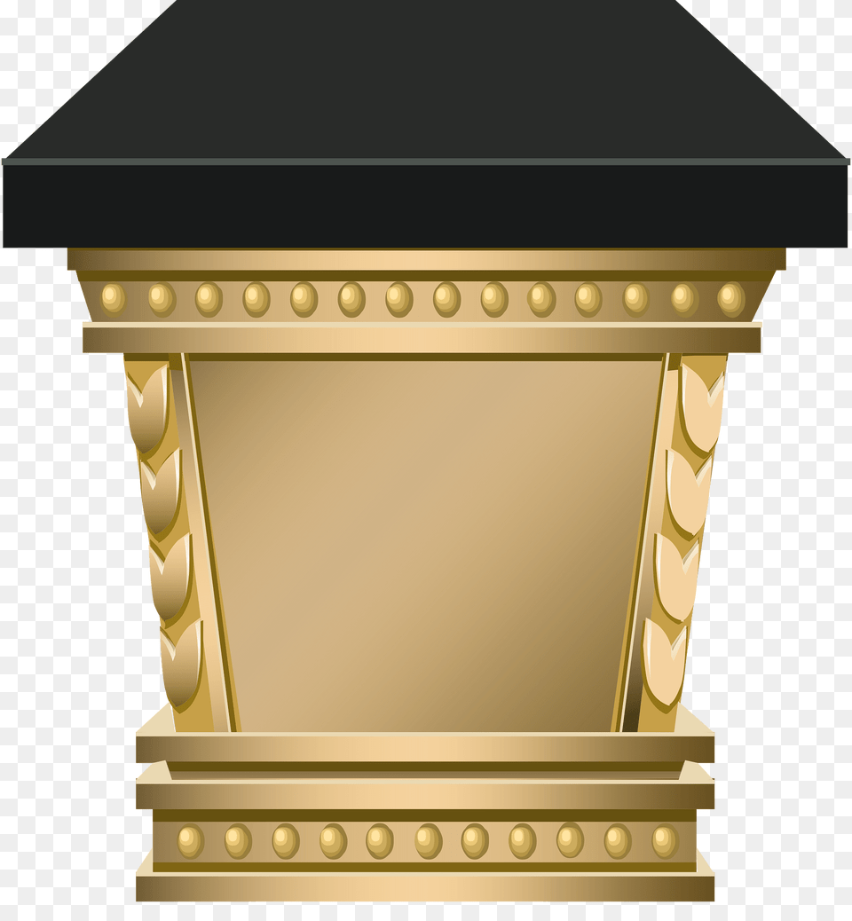 Golden Pedestal Clipart, Mailbox, Treasure, Furniture, Fireplace Free Png Download