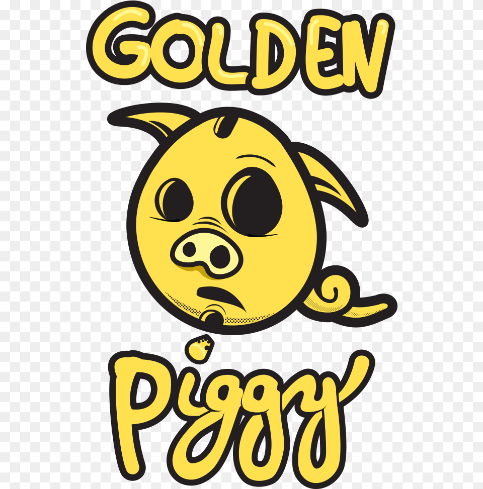 Golden Piggy Logo Cartoon, Baby, Person, Face, Head Free Transparent Png