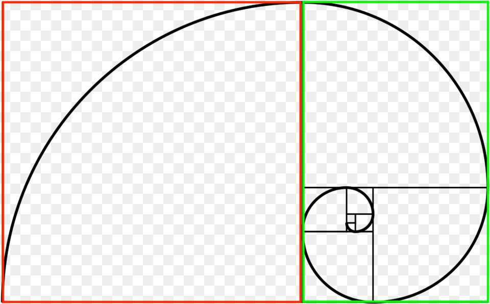 Golden Ratio In A Square Png Image