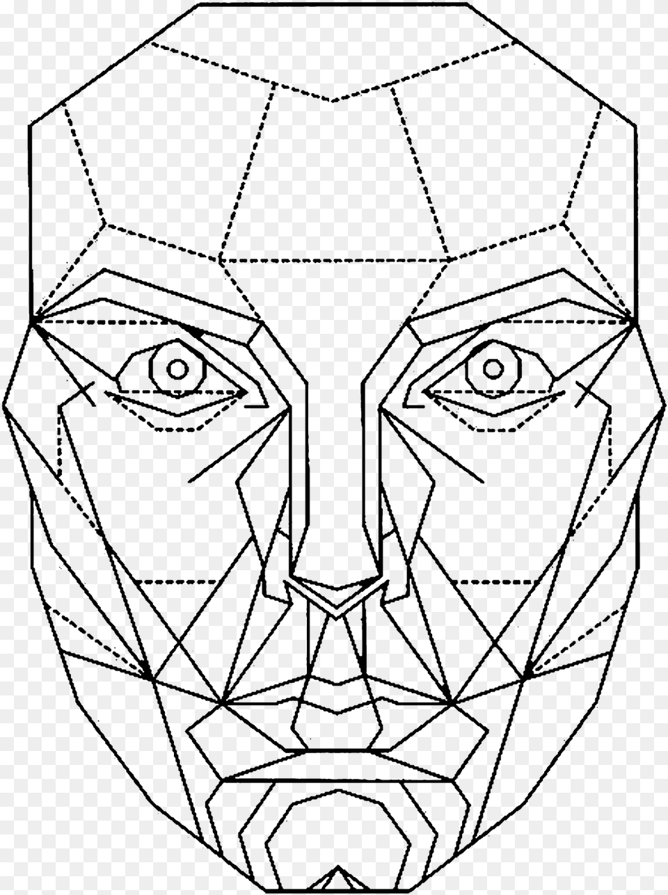 Golden Ratio Mask, Gray Free Transparent Png