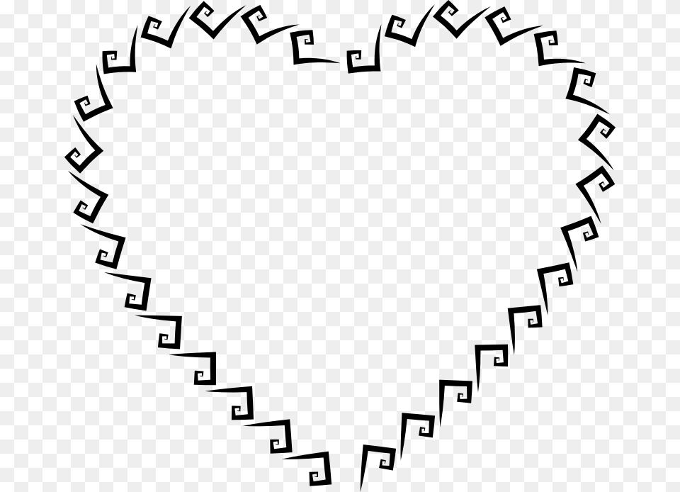 Golden Ratio Spiral Heart Frame Circle, Gray Free Png Download