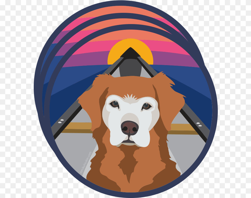 Golden Retriever Adventure Dog Stickers Transparent Dogs Stickers, Photography, Art, Animal, Mammal Png