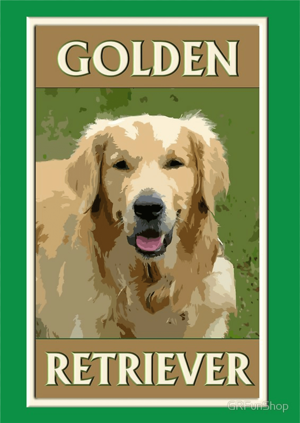 Golden Retriever Art Poster Free Png Download