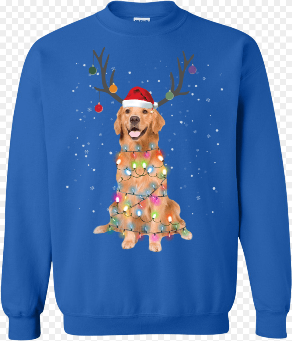 Golden Retriever Christmas Sweater, Sweatshirt, Clothing, Knitwear, Sleeve Free Transparent Png