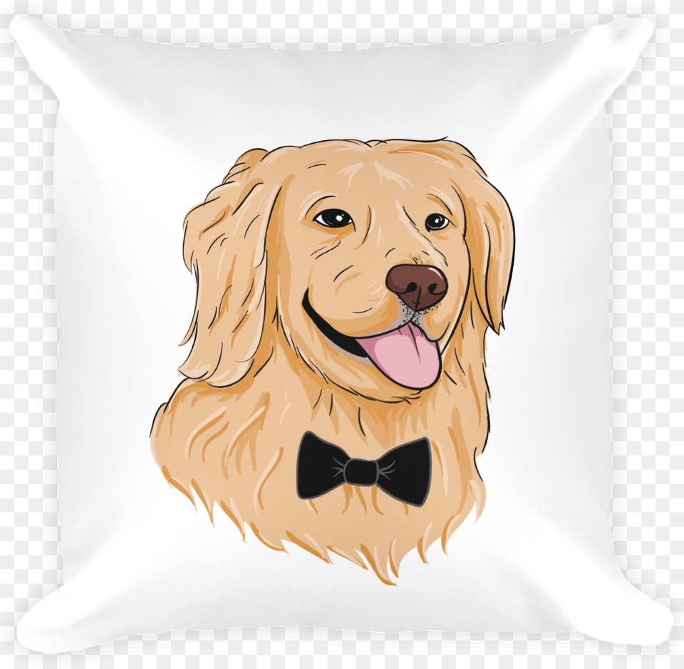 Golden Retriever Pillow Funny Dog Cushion The Jazzy, Home Decor, Animal, Canine, Golden Retriever Png Image