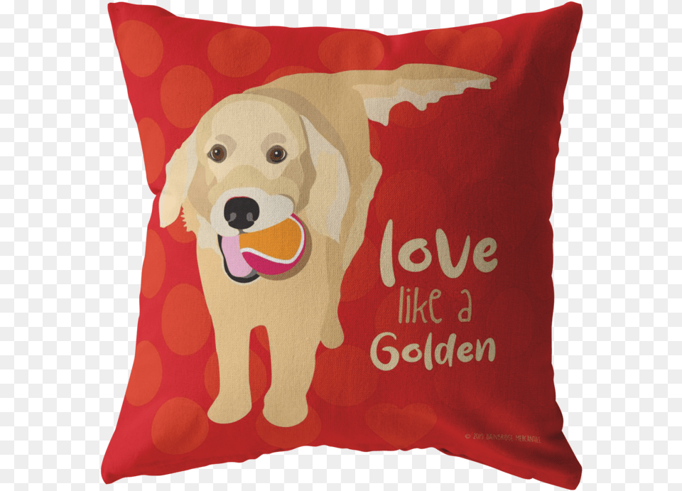 Golden Retriever Pillow Pillow, Cushion, Home Decor, Animal, Canine Png Image