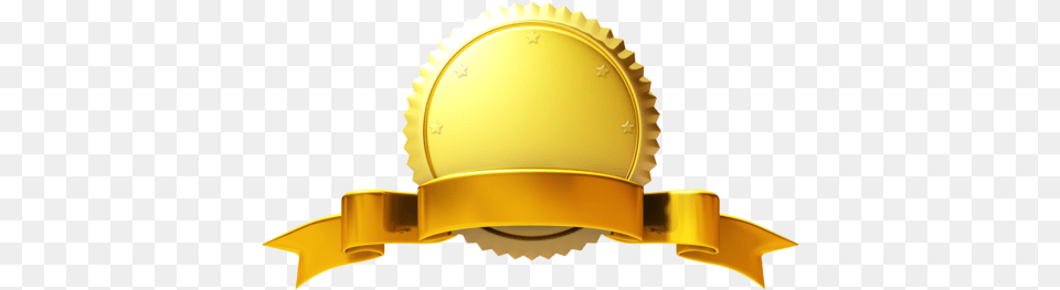 Golden Ribbon Download Image Arts Award Transparent Background, Gold, Helmet, Clothing, Hardhat Png
