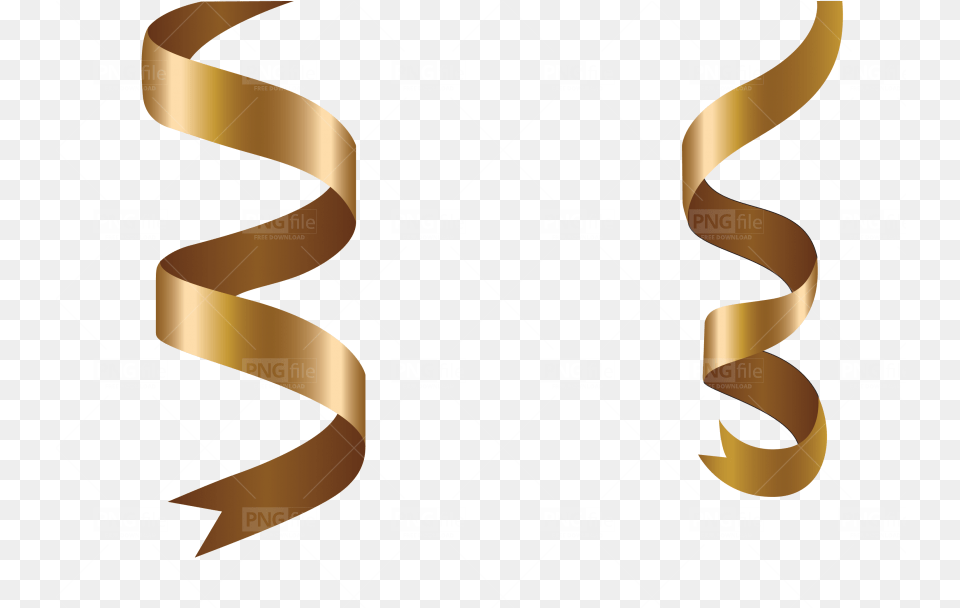 Golden Ribbon Download Gold Ribbon, Spiral, Art, Graphics, Text Free Transparent Png