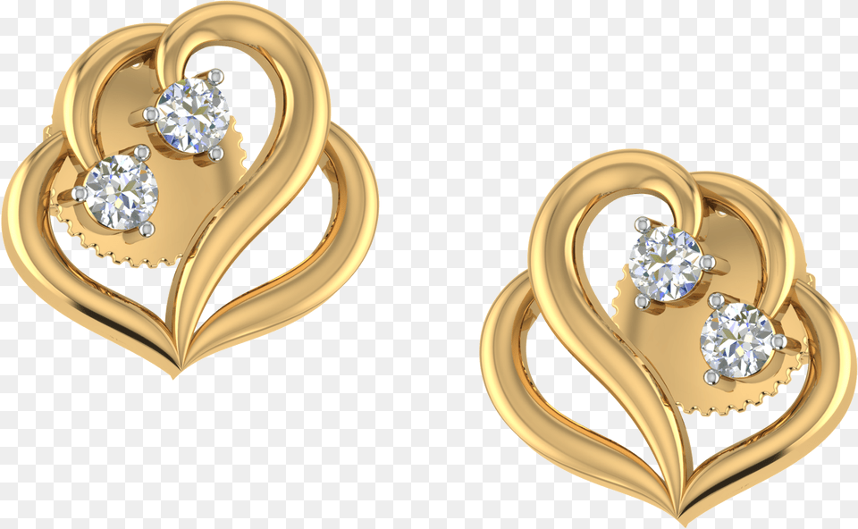 Golden Ribbon Transparent Solid, Accessories, Diamond, Earring, Gemstone Png Image