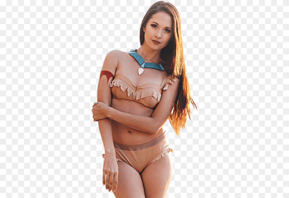 Golden Rivers Bikini Bottom Enchanted Bikinis Pocahontas, Swimwear, Clothing, Adult, Person Png Image