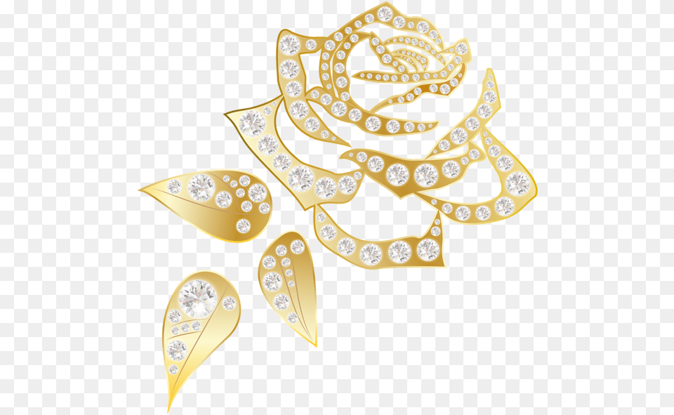 Golden Rose, Accessories, Earring, Jewelry, Brooch Free Transparent Png